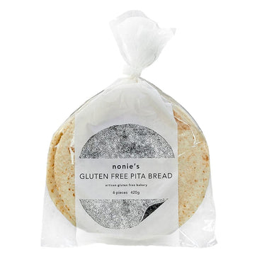 Nonie's Gluten-Free Pita Bread - Frozen 6 pack